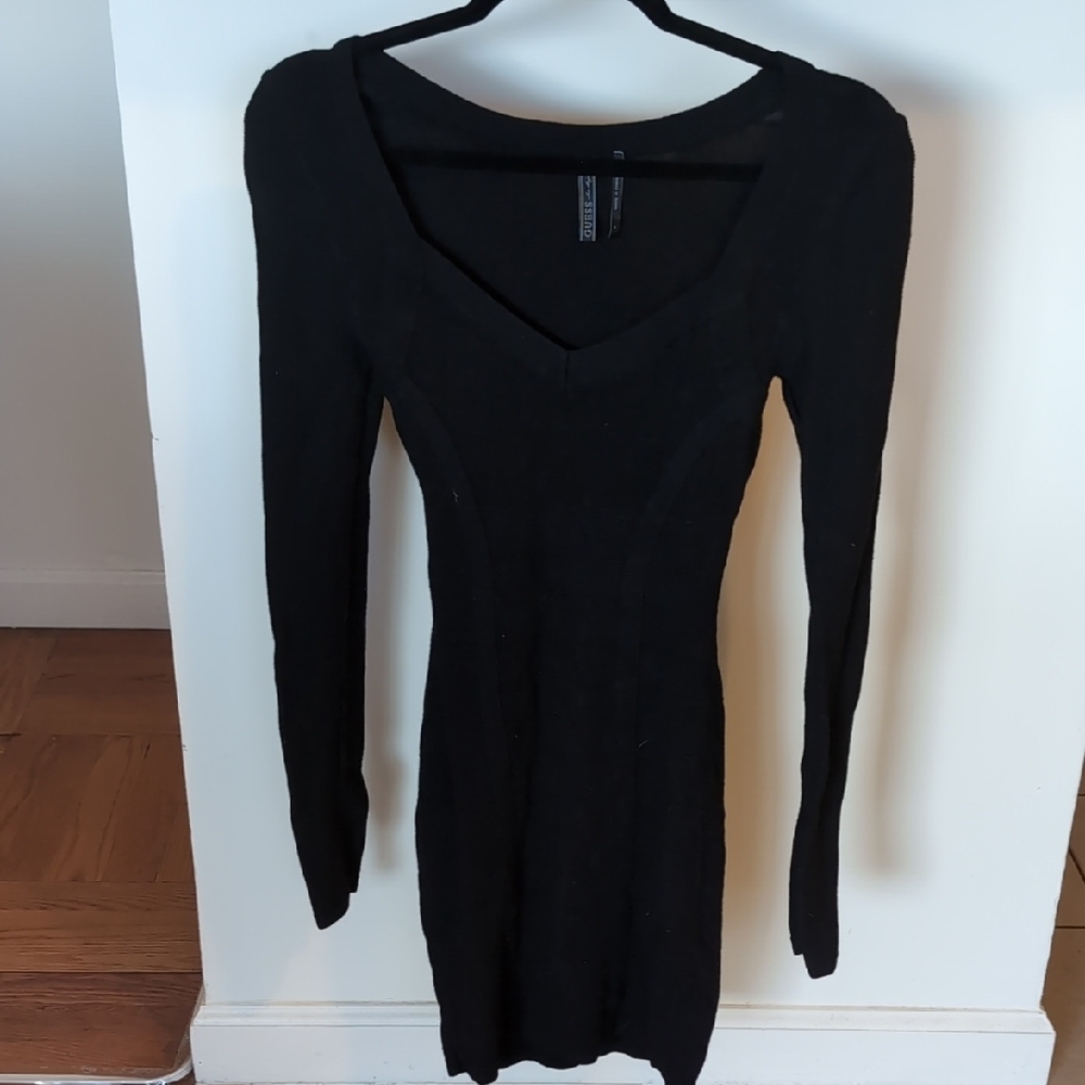Elegant Black Long Sleeve Dress